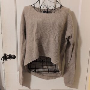 Extra Soft 100% Cashmere Taupe Sweater, Medium, By 360 Sweater